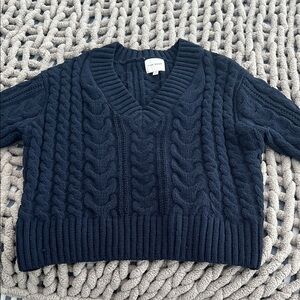 Pink Rose Cable Knit Sweater